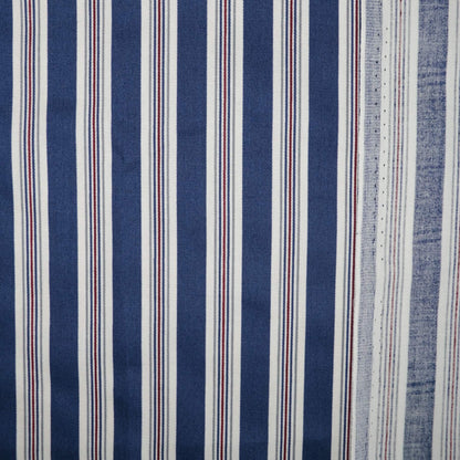 Navy Stripe Cotton 1m