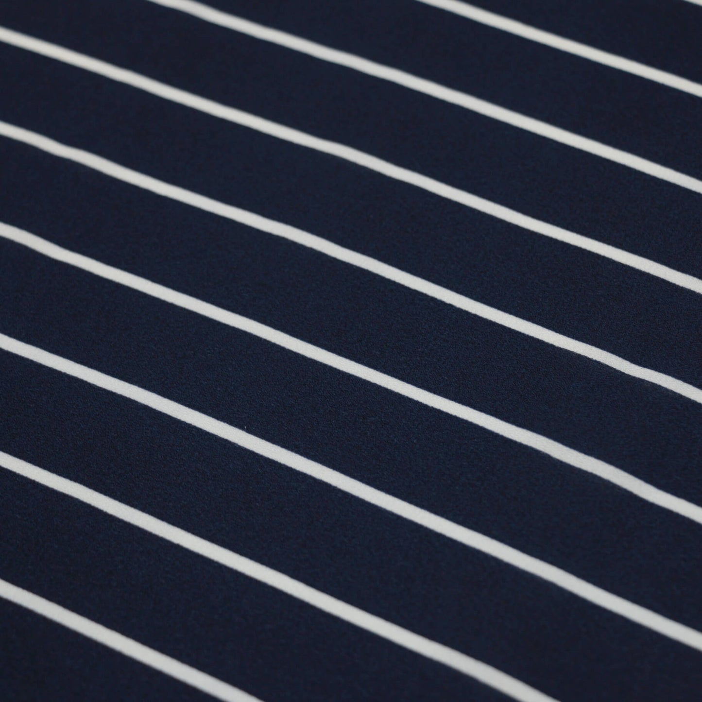 Navy Stripe Georgette per/metre