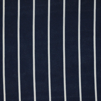 Navy Stripe Georgette per/metre