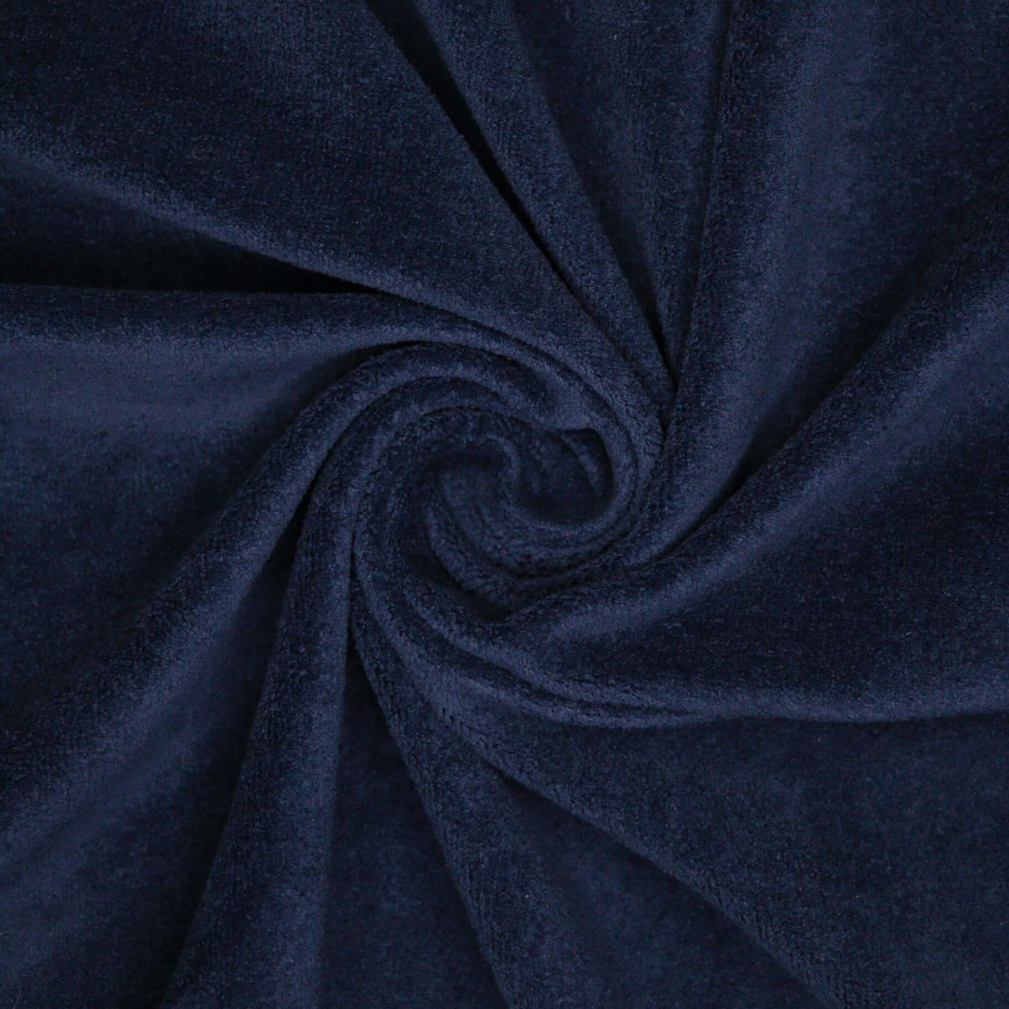 Navy Terry Velour per/metre
