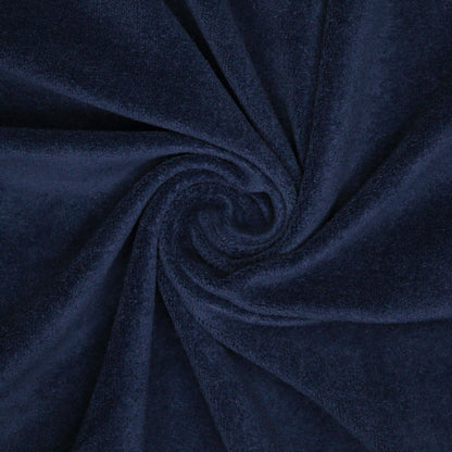 Navy Terry Velour per/metre