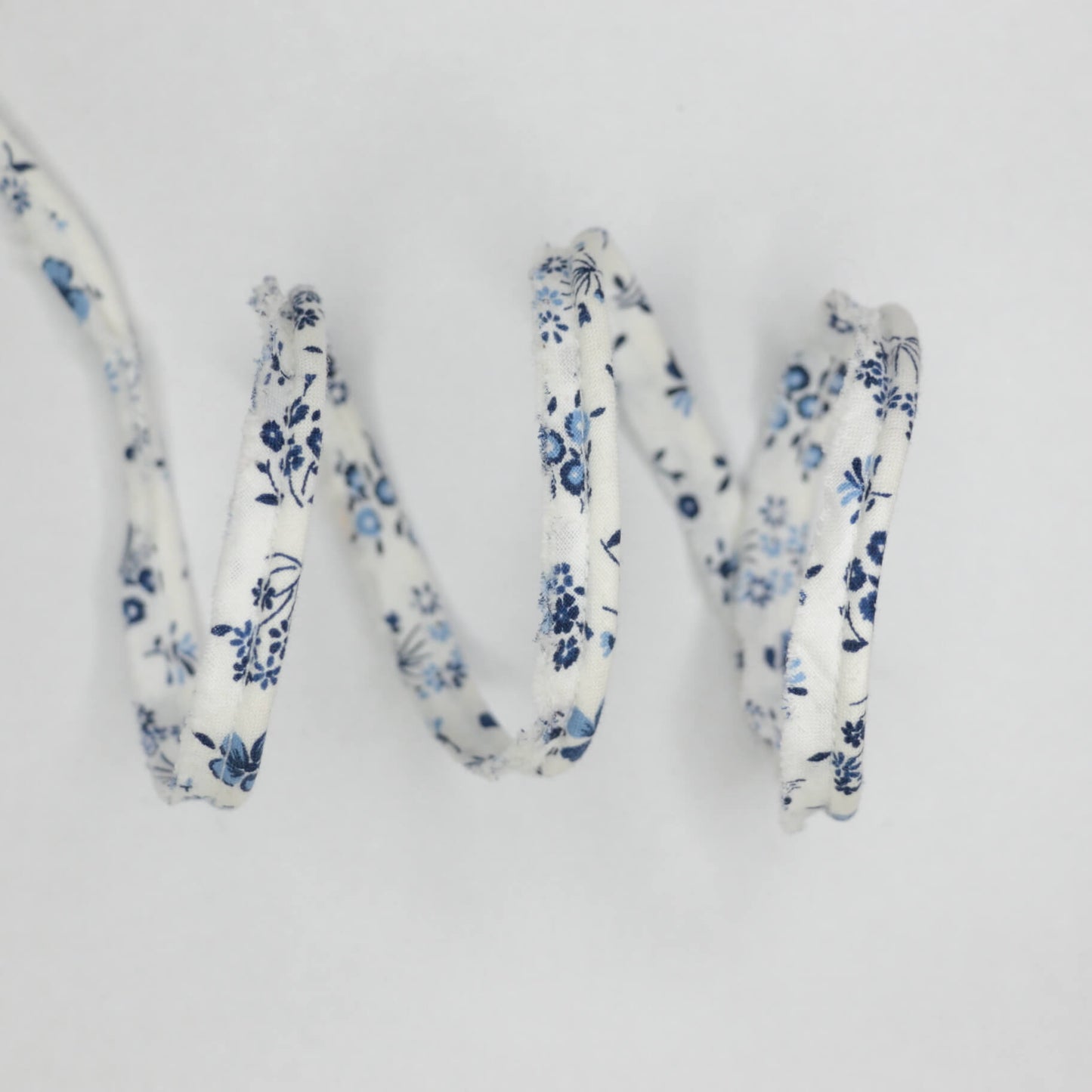 10mm Navy & White Floral Cotton Piping per/metre