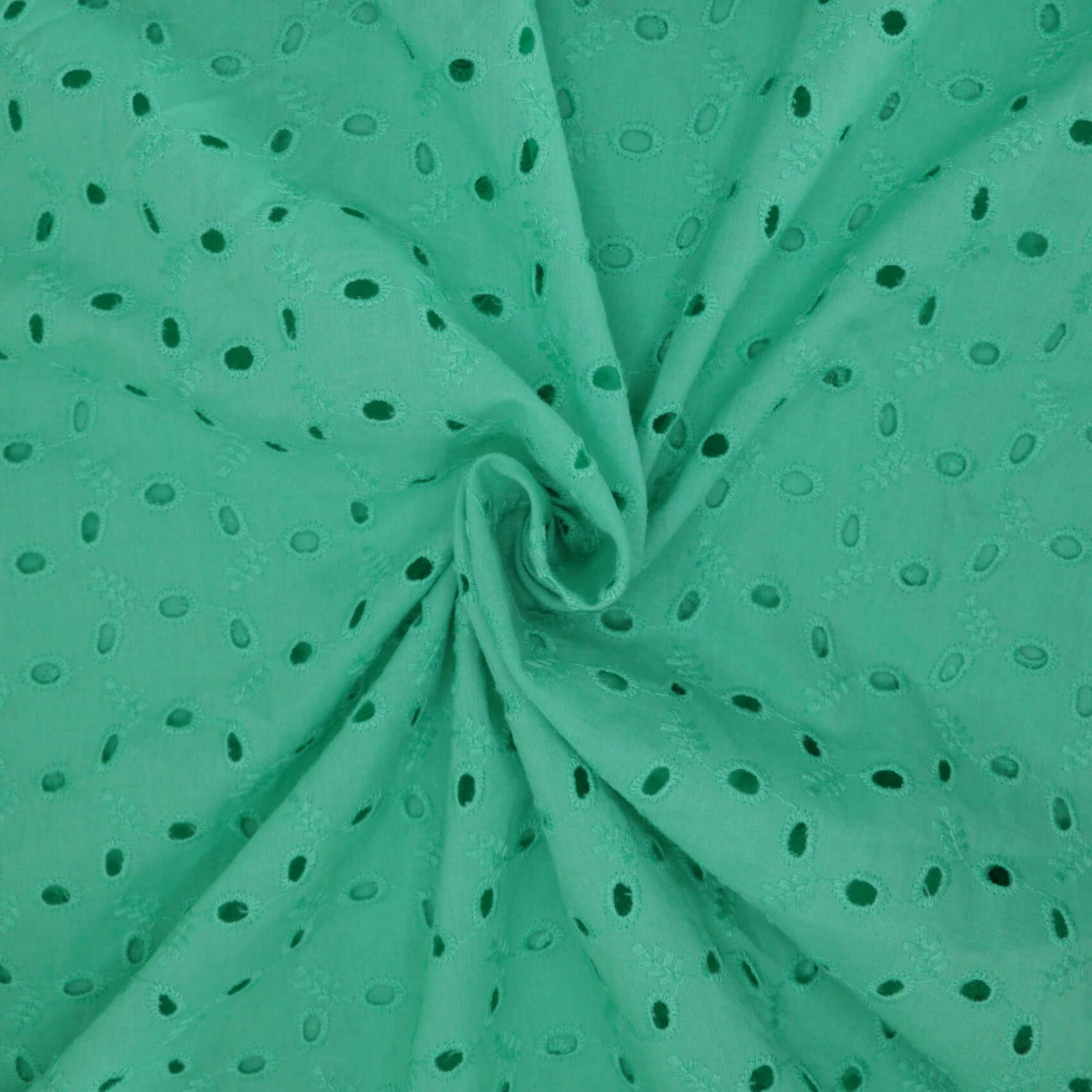Turquoise Broderie Anglaise per/metre