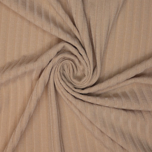 Nude Ribbed Knit Jersey per/metre