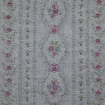 Blue Floral Stripe Knit 1m