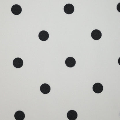 Off-White Black Polka Dot Scuba Crepe per/metre