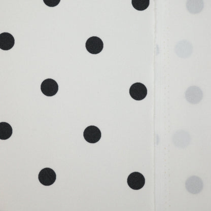 Off-White Black Polka Dot Scuba Crepe per/metre