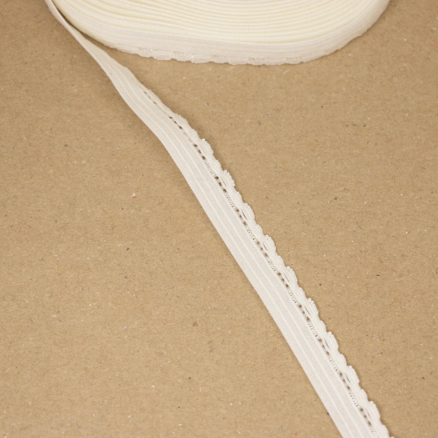 10mm Off-White Picot Elastic 3m