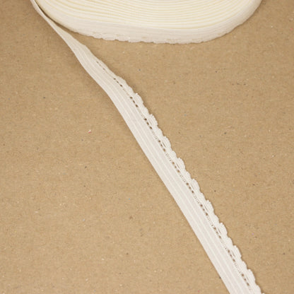 10mm Off-White Picot Elastic 3m