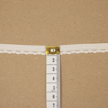 10mm Off-White Picot Elastic 3m