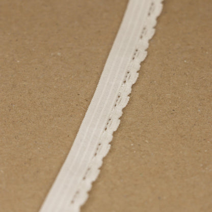 10mm Off-White Picot Elastic 3m