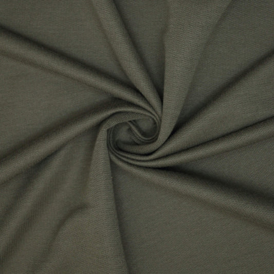 Olive Green Loopback Jersey per/metre