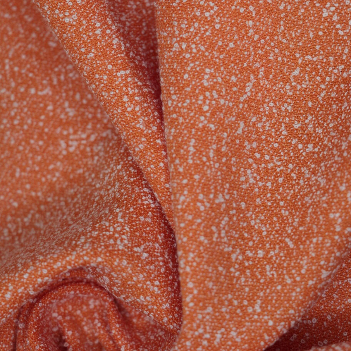 Orange & White Speckled Boucle per/metre