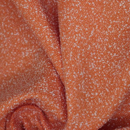 Orange & White Speckled Boucle per/metre