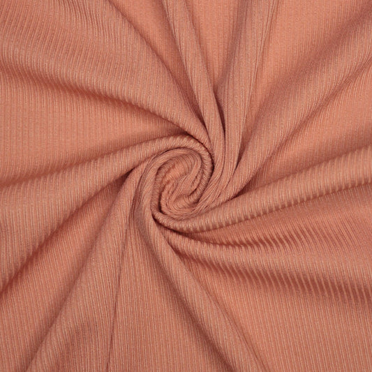 Peach Ribbed Jersey 1m