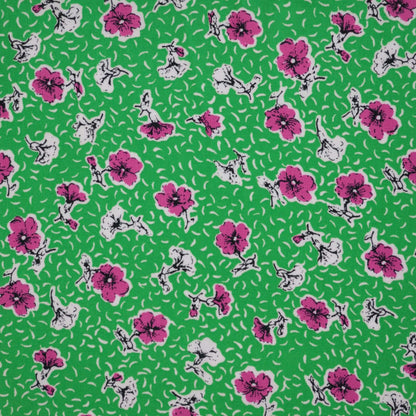 Perry Daisy Green Viscose per/metre