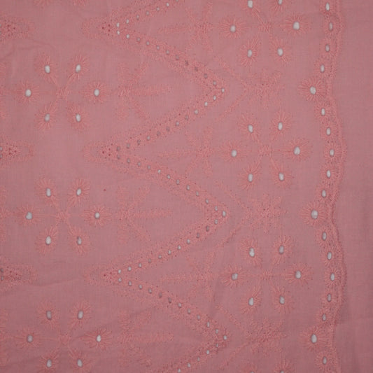 Pink Broderie Anglaise per/metre