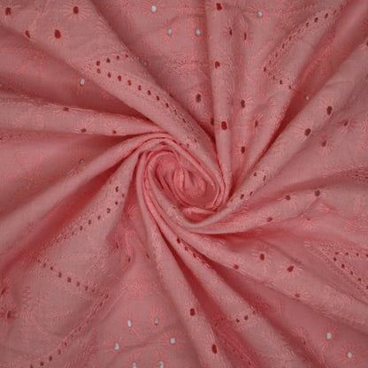 Pink Broderie Anglaise per/metre