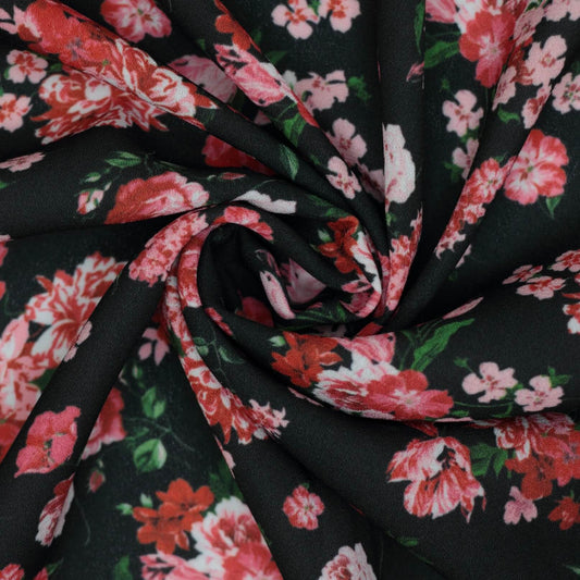 Pink Floral Georgette 1m