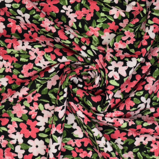 Pink Floral Jersey 1m