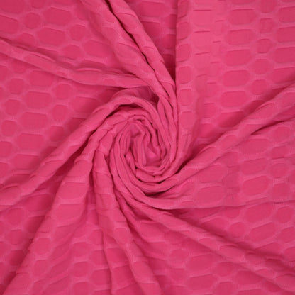 Pink Honeycomb Activewear Jersey per/metre