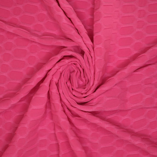 Pink Honeycomb Activewear Jersey per/metre