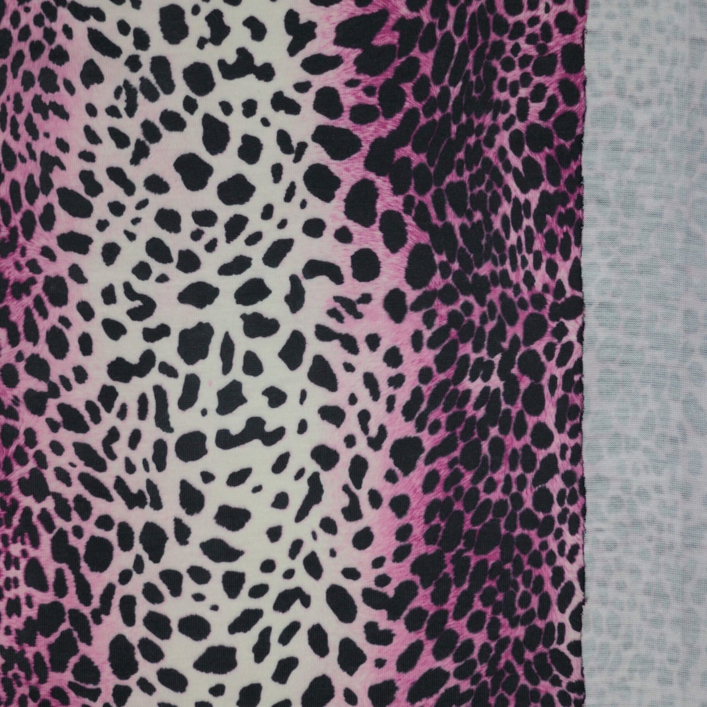 Pink Leopard Print Jersey per/metre