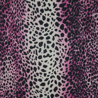 Pink Leopard Print Jersey per/metre
