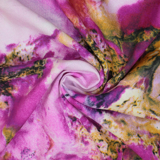 Pink Marble 100% Viscose 1m