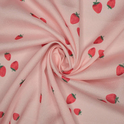 Pink Strawberry Satin Crepe 1m