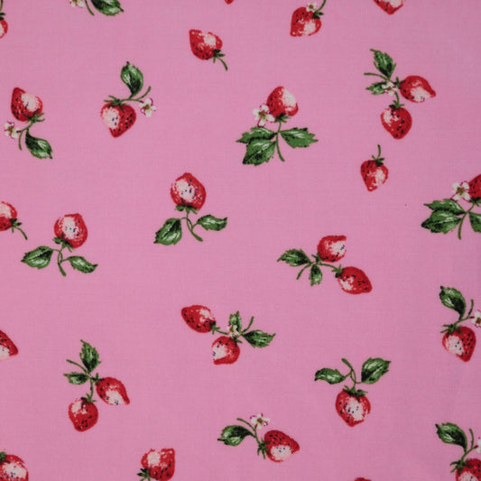 Pink Strawberry Viscose per/metre