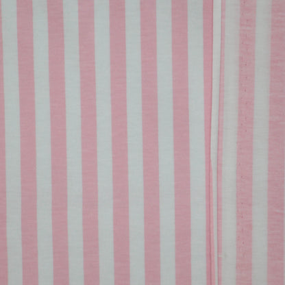 Pink Stripe Jersey per/metre