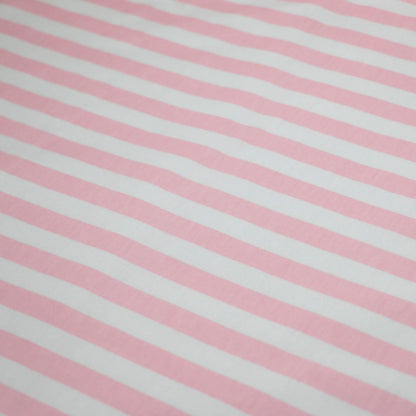 Pink Stripe Jersey per/metre