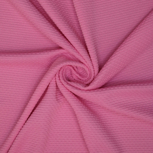 Pink Texture Rib Knit Jersey per/metre