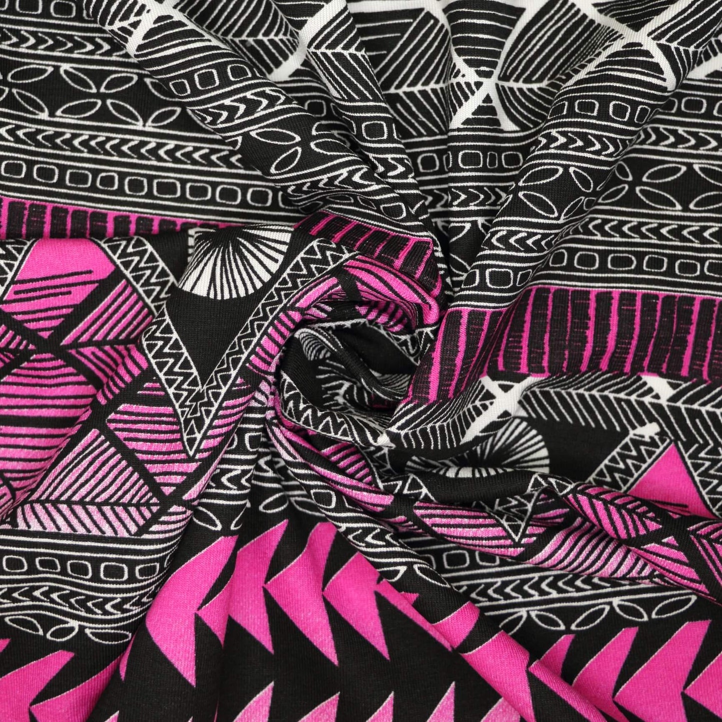 Pink Tribal Cotton Jersey 1m