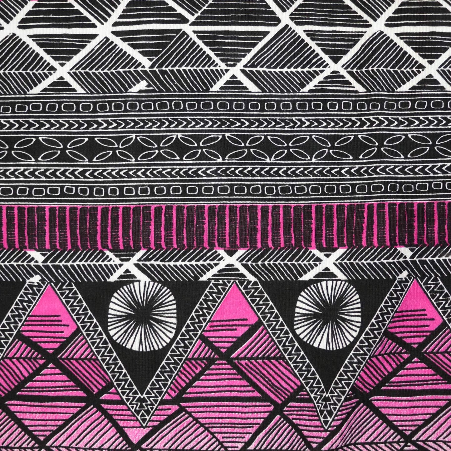 Pink Tribal Cotton Jersey 1m