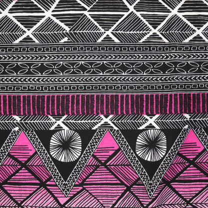 Pink Tribal Cotton Jersey 1m