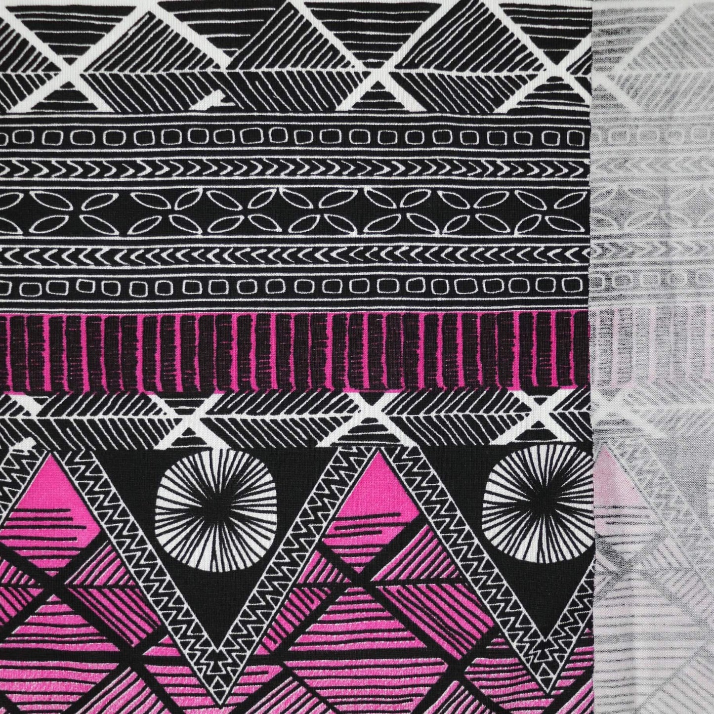 Pink Tribal Cotton Jersey 1m