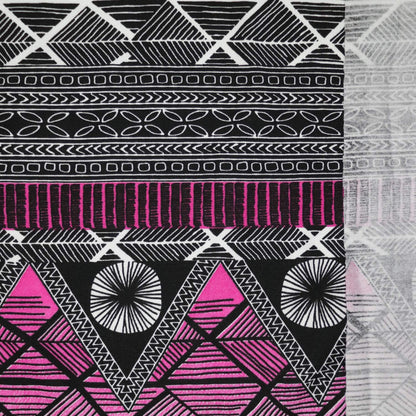 Pink Tribal Cotton Jersey 1m