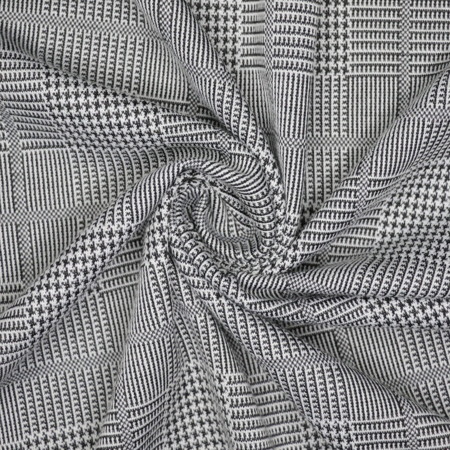 Plaid Houndstooth Knit Jersey per/metre