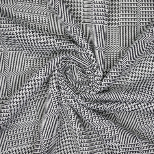 Plaid Houndstooth Knit Jersey per/metre