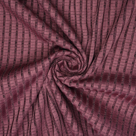 Plum & Black Melange Ribbed Knit per/metre