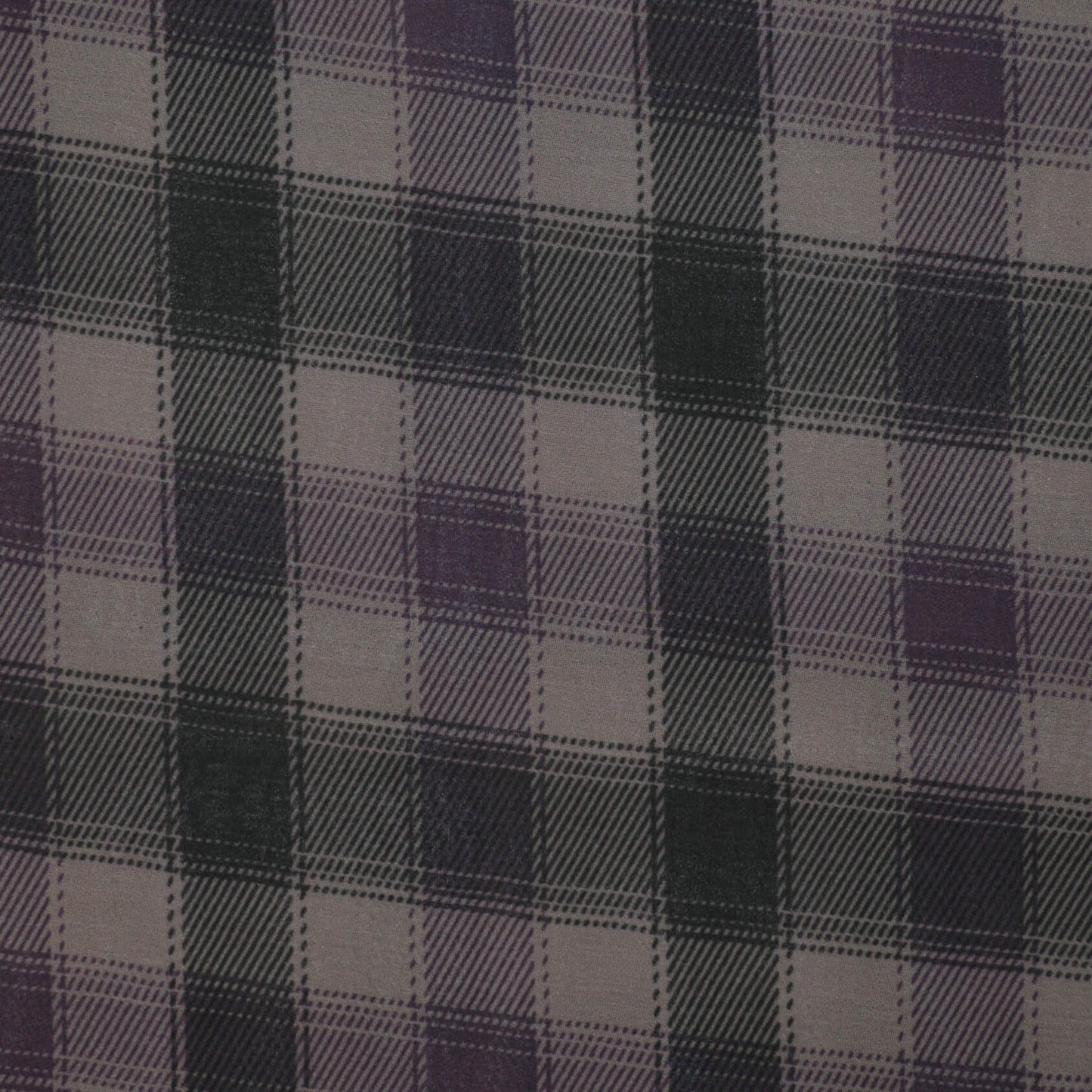 Purple Plaid Chiffon per/metre