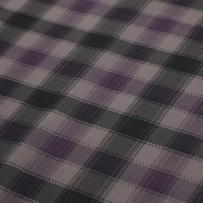 Purple Plaid Chiffon per/metre