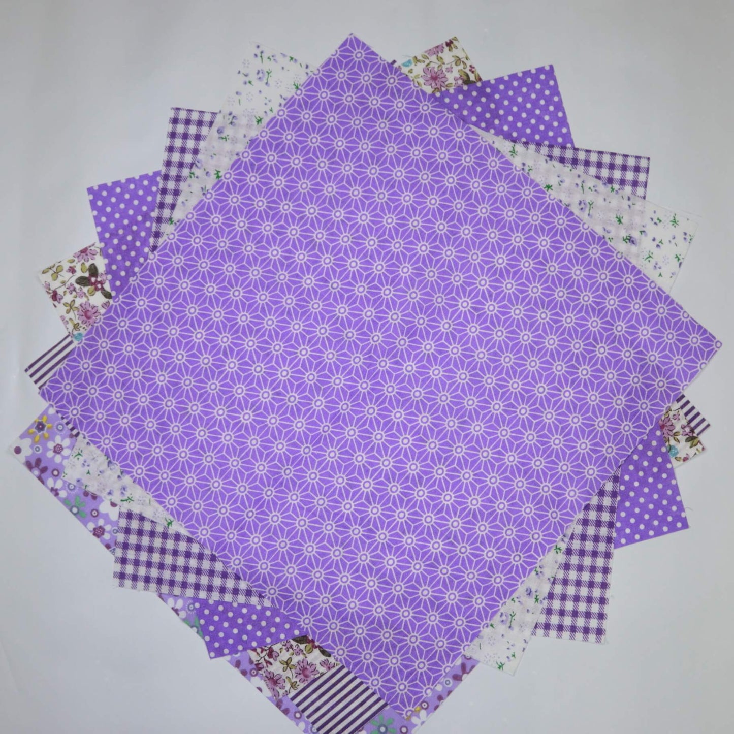 Purple Craft Cottons 7pcs of 25cmx25cm