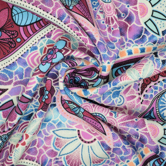 Purple Paisley Viscose 1m