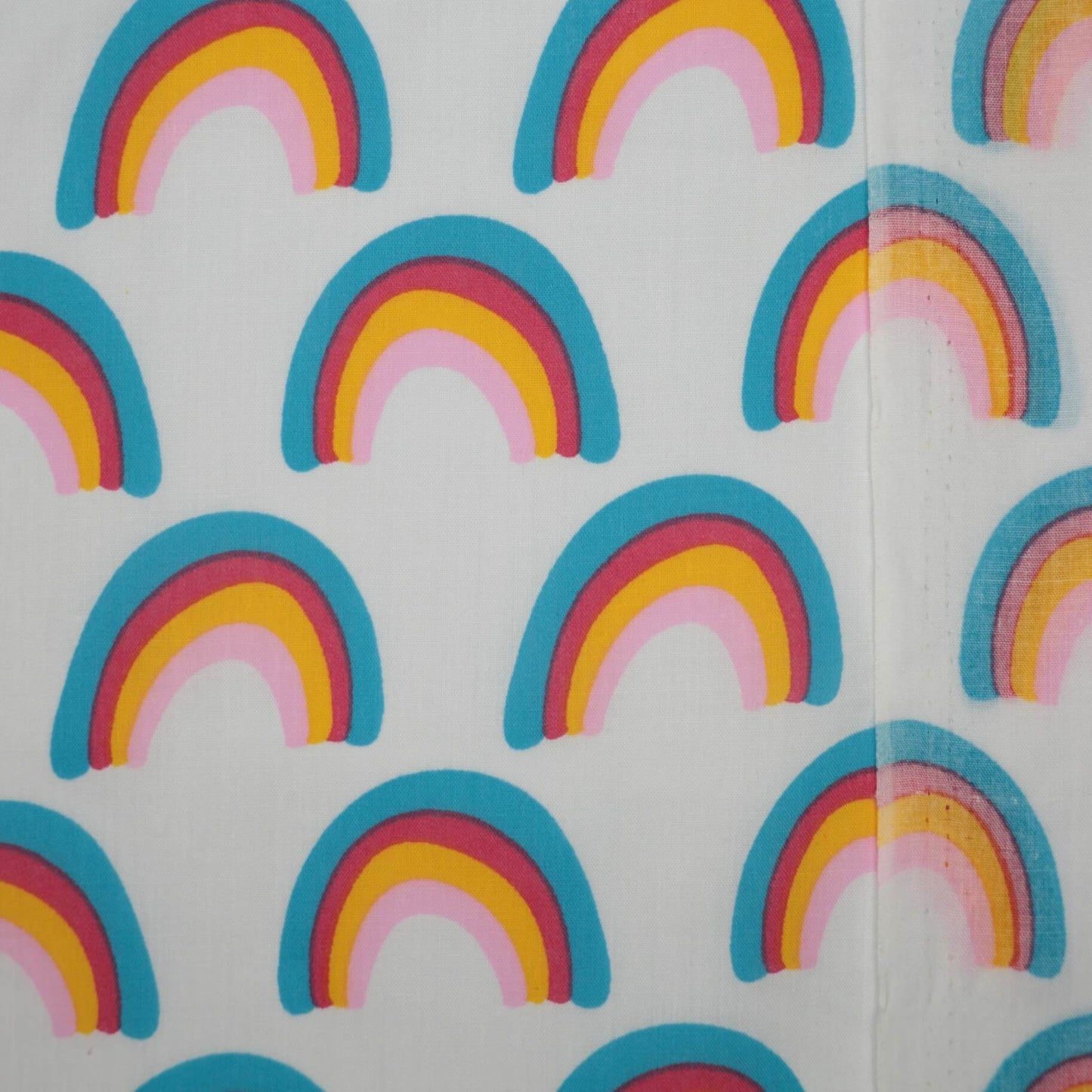 Rainbows White Polycotton 1m