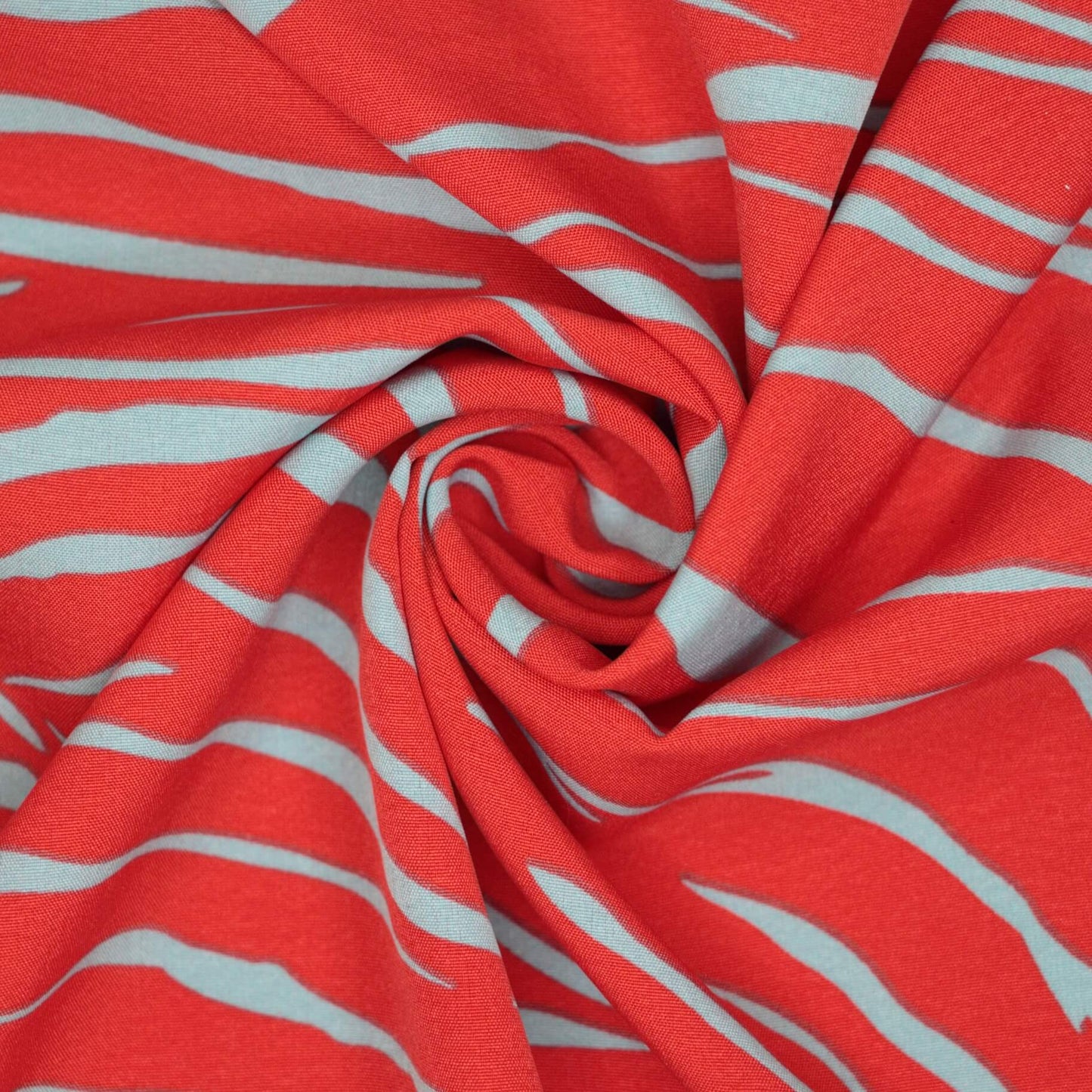 Red & Blue Zebra Polyviscose 1m