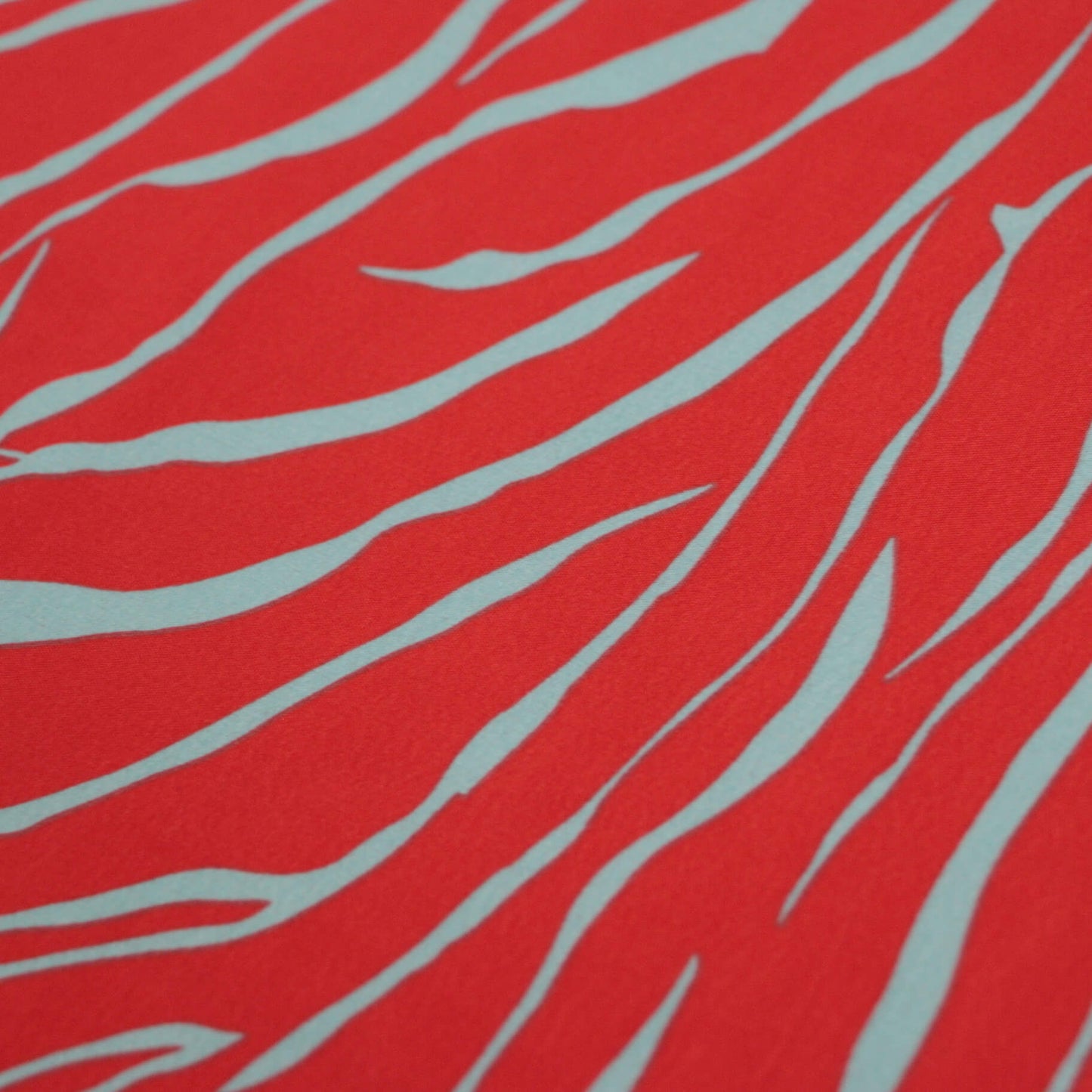 Red & Blue Zebra Polyviscose 1m