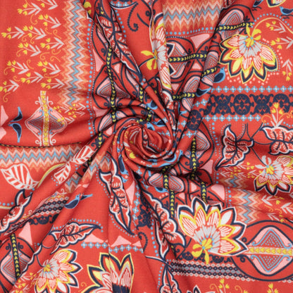 Red Bohemian Bazaar Jersey per/metre